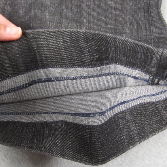 Mossimo Jeans Womens 22W Plus Dark Wash Stretch Trouser Denim Altered Hem - Picture 14 of 15